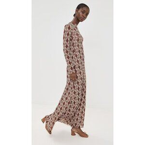 RESA Brown and White Maxi Dress